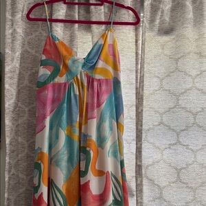 Show me your Mumu Colorful Abstract Maxi Dress- Bump Friendly